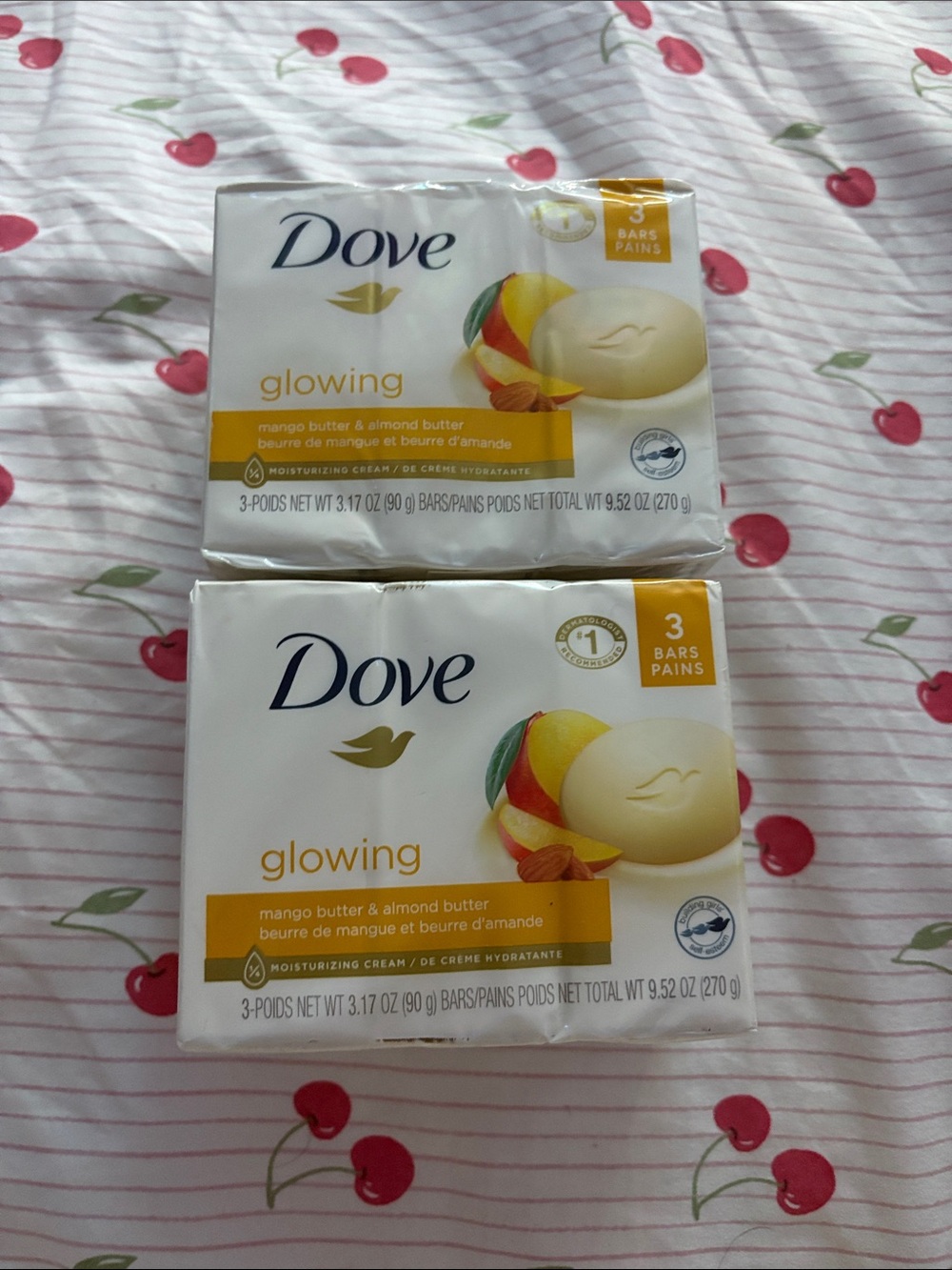 Dove Glowing Mango & Almond Butter Moisturizing Bar Soap - Cream